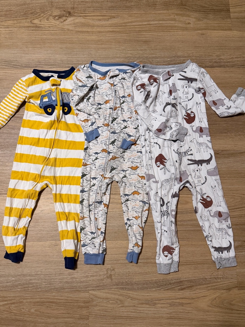 Carter's 3T Zip Up One-Piece Open Footie Pajamas